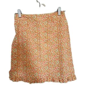 Copper Key Floral Cotton Mini Skirt Size 3